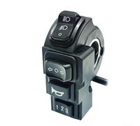 Interruptor de faro 4 en 1 para bicicleta eléctrica con conector SM de 9 pines, cable de 170 cm, intermitentes y control Klaxon, selector de marchas, para manillar de 22 mm