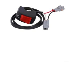 Interruptor de faro delantero para Surron para luz Bee S Play | Compatible con Surron para Light Bee X, S, X160, X260, ajuste preciso, indicador LED rojo, acabado negro