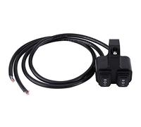 Interruptor de faro para manillar de motocicleta, de aleación de aluminio CNC, con control dual de encendido/apagado de 3 posiciones, resistente a la intemperie y de ajuste