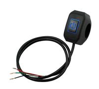 Interruptor de faro Plug & Play, IP65, resistente al agua, 5 colores LED, interruptor de encendido/apagado para motocicleta, apto para motocicleta(Blue)