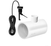 Interruptor de flujo de piscina, interruptor de flujo de agua para piscinas, con sensor en T, cable de 4,5 m, 24 V CC, 1/2 NPT, para piscinas y tuberías industriales