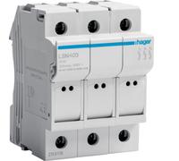 Interruptor de fusible cilíndrico 3P 25A 8,5x31,5mm LSN403