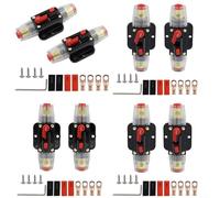 Interruptor de fusibles en línea automático, paquete doble con kit de instalación y reinicio manual fácil de usar (30A CP-0781)
