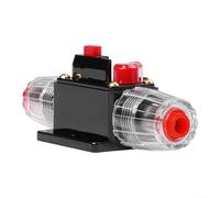 Interruptor de fusibles en línea de 12 V-24 V CC con lengüetas de alambre de reinicio manual y tubo termorretráctil, protección automática para audio de vehículos, circuitos marinos y auxiliares (70 A