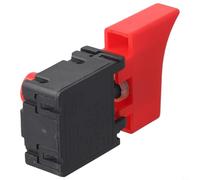 Interruptor de gatillo de amoladora angular tipo 125 con mecanismo antibloqueo, pieza de repuesto de herramienta eléctrica ABS de 65 mm compatible con amoladoras angulares de 125 mm, color negro