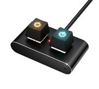 Interruptor de gatillo de escritorio - Botón de lanzamiento externo de 6 cm, módulo de control compacto, conector con cable duradero, diseño de respuesta rápida | Disparador de activación de PC fiable