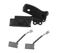 Interruptor de gatillo de sierra ingletadora, juego de cepillos de carbono 153609-00, reemplazo de encendido/apagado de freno eléctrico de velocidad variable, compatible con sierra ingletadora DW708