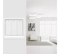 Interruptor de iluminación inteligente con compatibilidad ZigBee de 600 W, formato 86, panel de 1-2-3 bandas operado a través de aplicación y voz (3 bandas)
