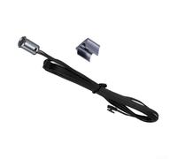Interruptor de inducción centralizado para iluminación de armario, fuente de alimentación DC12V/DC24V con detector de movimiento y sensor de puerta, cable de 2 m, negro, cocina, baño y vitrina (A)