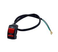 Interruptor de intermitentes Interruptor Apagado Llama Universal Manillar Motocicleta Botón Encendido Apagado Moto 12 V/10 A Botón Pulsador Parada Terminación Interruptor De Manillar