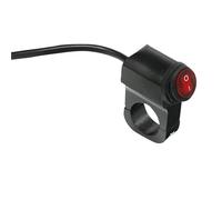 Interruptor de intermitentes Interruptores De Aleación De Aluminio Para Motocicleta Interruptor Faro Delantero 7/8" 22 Mm 3 Cables Con Luz Roja Botón Parada Del Motor 12 V 16 A