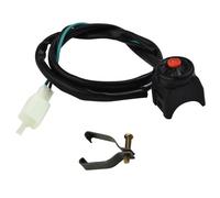 Interruptor de intermitentes Manillar Bobina Encendido Motocicleta Interruptor Parada Apagado Bocina Botón Pulsador Rojo Arranque De Bocina Piezas Universales Para Moto Para Cross Cuatro Ruedas