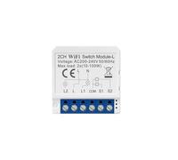 interruptor de la luz de 1/2/3G ningún mini disyuntor elegante neutral del control de dos vías(WiFi 2 gang)