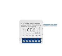 interruptor de la luz de 1/2/3G ningún mini disyuntor elegante neutral del control de dos vías(ZigBee 3 gang)