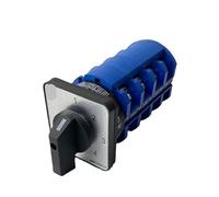 Interruptor de leva combinado con control de circuito rotatorio doble inverso, 63 A, 660 V, 4 posiciones, 4 polos, 63/4