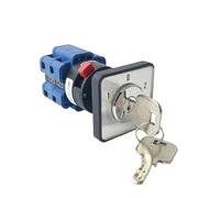 Interruptor de Leva de Transferencia Universal LW26-32F/2 de Tres Engranajes, Dos Secciones, con Llave bloqueable, 32 A, Motor de conmutación de Doble Potencia, Marcha atrás