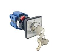 Interruptor de leva de transferencia universal LW26-32F/2 de tres velocidades y dos secciones con llave bloqueable, 32 A, motor de conmutación de doble potencia, marcha atrás, 1 unidad
