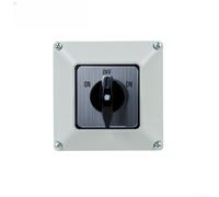 Interruptor de leva de tres etapas ON-OFF-ON con 4 terminales, 63 A, AC440 V, grado de protección IP65, de plástico ignífugo con contactos plateados para aplicaciones industriales, modelo SZW26-63