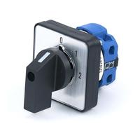 Interruptor de leva giratorio SZW26-20 0-1-2, unipolar, cuatro terminales, 20 A, 660 V - Selector for montaje en panel(02.1 0 1 2 48x48mm)