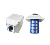 Interruptor de leva rotativo for motor, trifásico, cuatro cables, bidireccional, con caja impermeable IP65, LW26-125/4M, 125 A(102)