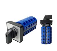 Interruptor de leva rotatorio de 3 posiciones, 5 polos, 25 A, 690 V, contacto plateado, control de motor LW26-25/5, 1 unidad(012345)