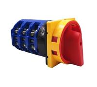 Interruptor de leva rotatorio de corte de energía YMW26 LW26GS-125/04-3, trifásico, de seis cables, con interruptor de carga, selector de control principal, 125 A, 1 unidad