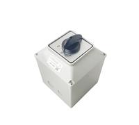 Interruptor de leva rotatorio motor 160 A, bipolar, LW26-160/2M, con caja impermeable IP65, control doble fuente alimentación