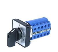 Interruptor de leva universal giratorio SZW26/LW26-20/0-9.5, 10 posiciones, 5 fases, 64 x 64, 48 x 48 mm, 0-9, montaje en panel, 20 A, 660 V(64X64mm big panel)