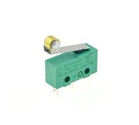 Interruptor de límite 1 pieza Micro interruptores 3 pines NO + NC SPDT 3A/5A 250VAC Mini interruptor 17mm 29mm palanca rodillo arco largo microinterruptores(Roller Lever)