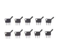 Interruptor de límite, 10 Uds., microinterruptores, interruptor de viaje de límite pequeño en miniatura con orificio de tres pines