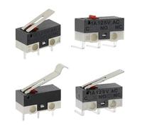 Interruptor de límite de 20 piezas, 3 pines, palanca con rodillo de mango largo, brazo SPDT, interruptor de botón momentáneo for ratón, accesorios DIY(HANDLE,100PCS)