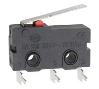 Interruptor de límite de recorrido KW12 de 5 A, 125 V/250 V, KW11-3Z-2 con mango de 16 mm, interruptor de botón de contacto KW12-N, 2 pines/3 pines, KW12-A, NO/NC(Left foot With rod,10PCS)
