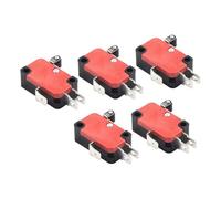 Interruptor de límite en miniatura V-155-1C25, 15A 250V CA/CC interruptor de viaje momentáneo con 3 terminales, contacto plateado 1NO 1NC para aplicaciones de control industrial, paquete de 5