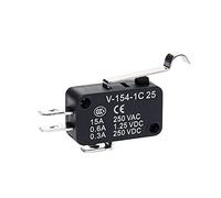 Interruptor de límite Microinterruptor Interruptores de carrera de límite Contacto de plata Restablecimiento automático momentáneo V-15 V-151 V-152 V-153 V-154 V-155 V-156-1C25(V-154-1c25)