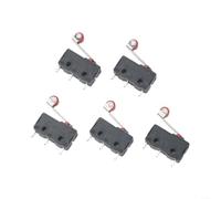 Interruptor de límite pequeño, interruptor de viaje, 5 A, 250 V CA, interruptor de 3 pines para periféricos de computadora, electrónica automotriz, color negro