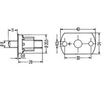 HELLA 6ZF 003 549-021 Interruptor, contacto de puerta - Accionamiento por presión - Número de conexiones: 2 - atornillado - Contacto de cierre