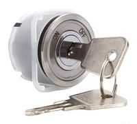 Interruptor de llave de ascensor de aleación de zinc CK2912, bloqueo de estación base de 33 mm para, rotación suave de encendido/apagado, cerradura de llave de seguridad plateada para riel y equipos