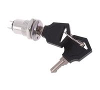 Interruptor de llave electrónica de aleación de zinc de 12 mm ON OFF Interruptor de bloqueo Bloqueo del teléfono Interruptor de alimentación de seguridad Terminales tubulares + 2 llaves 2 posiciones
