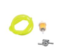 Interruptor De Llave Purga En Línea para Grifo Combustible Gasolina Motocicleta Universal 6 Mm, Manguera Tubo 1 M + Filtro Aceite + 4 Clips