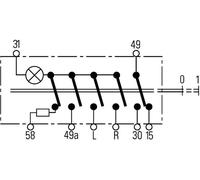 Interruptor de luces de emergencia 6HH 004 175-021 HELLA para MERCEDES-BENZ