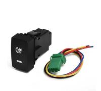 Interruptor de luz antiniebla de 5 pines con indicador verde y arnés de cableado compatible con Civic Accord Crv, unidad de control de tablero de plástico negro para sistema de iluminación interior de
