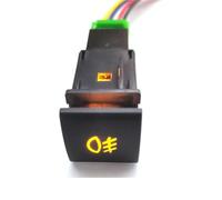 Interruptor de luz antiniebla tamaño original para Toyota Corolla, Camry y Auris 2018-2019, 4 cables, botón encendido apagado, naranja, 12 V