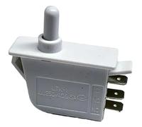 Interruptor de luz con botón pulsador 3 terminales refrigerador congelador LTK1-3 blanco 0,5 A 250 V - Compatible Whirlpool Bosch Samsung Armario de vino - Reemplazo fácil de iluminación puerta