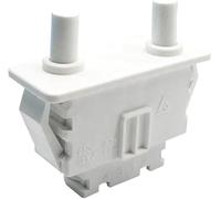 Interruptor de luz con botón pulsador refrigerador congelador SR-DS04/LTK-6 blanco 250 V 0,7 A - Compatible Whirlpool Bosch Samsung Liebherr - 4 terminales