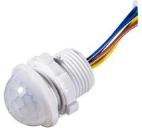 Interruptor de luz con sensor automático blanco, controlador de luz de fotocélula, interruptor inteligente detector, interruptor de fotocélula de luz nocturna sensible, sensor de movimiento infrarrojo