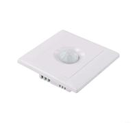 Interruptor de luz con sensor de movimiento PIR, montaje en pared, 1 unidad de 220 V CA con retardo de tiempo ajustable para iluminación doméstica de eficiencia energética y detección de presencia