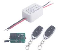 Interruptor de luz de control remoto DC 12V 24V 5V-36V 1CH RF 433Mhz Interruptor de relé inalámbrico Módulo receptor 2 transmisores, interruptores remotos de electrodomésticos (DC 5V-36V/ 2* Control)
