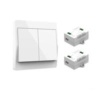 Interruptor de luz de control remoto impermeable autoalimentado inalámbrico con señal de 433 MHz, sin cableado ni baterías, para el hogar, baño, terraza y proyectos de renovación (1 v2)