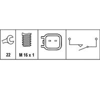 Interruptor de luz de marcha atrás 6ZF 010 965-051 HELLA para FORD C-MAX II PUMA