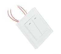 Interruptor de luz de pared de panel de vidrio templado tipo 82, interruptor de toma de corriente eléctrica de doble control bidireccional para iluminación del hogar, blanco/gris/negro, 82 x 82 mm